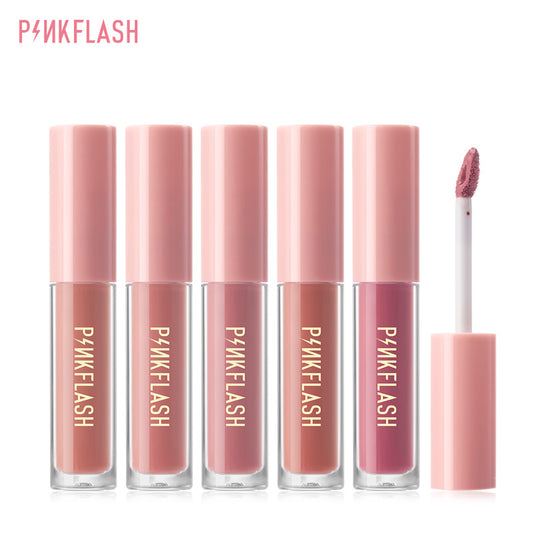 PINKFLASHFactory Wholesale18Color Exclusive for Cross-Border Moisturizing White No Stain on Cup Velvet Lipstick Matte Lip Gloss