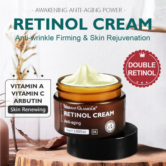 Vibrant Glamour  Retinol Face Cream  Anti-Aging Anti-Wrinkle Moisturizer 30g